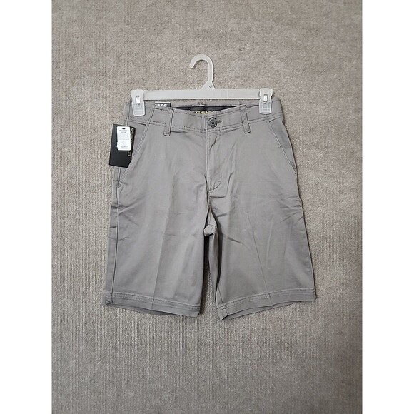 Lee Extreme Motion Shorts Mens 29 Iron Gray Straight Fit Flex Waist Stretch NEW
